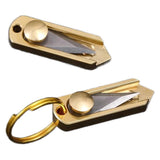 【Free gift】Portable keychain pendant, unpacking express, unpacking knife, brass mini knife, sharp pocket, push and pull.