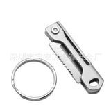 【Free gift】Stainless Steel Mini Folding Multifunctional Bottle Opener Knife Portable Unpacking Knife Keychain Folding Unpacking Knife