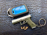 Genuine alloy empire 1:3 G17 Glock, shell throwing model gun pendant keychain foreign trade