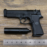 1:2.05 Alloy shell throwing M92F Beretta model, children's toy disassembly, non-firing