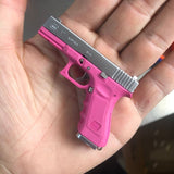 Alloy Empire 1:3 small G17 Glock, shell throwing, pendant, keychain foreign trade delivery