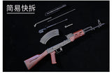 1:2.05 Alloy military model, shell throwing AK47 model metal assault step ornament, non-firing