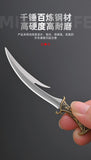 【Free gift】Ornamental dragon tooth knife outdoor knife stainless steel fruit knife portable keychain mini knife
