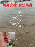 High-strength transparent acrylic PC material outdoor survival finger tiger hand support anti-wolf buckle hand handle self-defense gadget