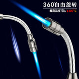 2025 K17 hose spray gun ignition gun straight punch blue fire electroplating lighter cigarette cigar 360 degree rotating nozzle | POPOTR