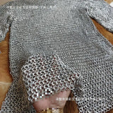 Medieval European Armor Riveted Chainmail Long Sleeve Long Pendulum Chainmail Chainmail Wearable