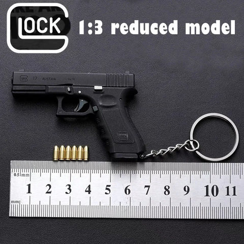 Neue 1:3  17Pistole Miniatur Modell Keychain Voller Metall Shell Werfen Legierung Boy lieblings Geburtstag Geschenk