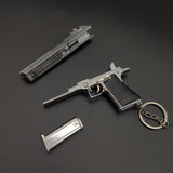 1:3 Gold Überzogene Desert Eagle Voll Metall Pistole Miniatur Modell Keychain Pistole Anhänger Erwachsene Kind Geschenk