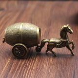 Creative Personality Gas Lighters Carriage Wine Barrel Golden Retro Nostalgic Ornaments Gift