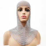 Personalized Head Chain Nightclub Party Body Chain Medieval Chainmail Mask Helmet Vintage Self Defense Anti-Cut Clothing