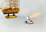 Miniature Napoleon Cannon Metal Naval Desktop Model Artillery Kit for Collection Projectile Can Be Fired Advanced toys（2 Size Stainless Steel ）