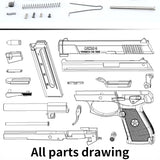 Neue 1: 2,05 QSZ92 Pistole Miniatur Modell Keychain Voller Metall Shell Legierung Kann Nicht Schießen  boy gift