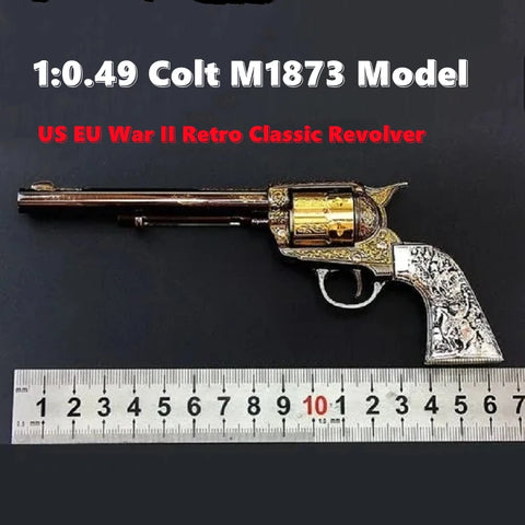 Neue 1: 0,49 M1873 Revolver Gun Miniatur Modell Voller Metall Shell Legierung Kann Nicht Schießen Sammlung