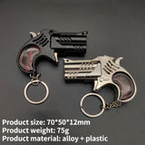 10PCS Neue Mini 6 Haar Legierung Gummiband PistoleModell Miniatur Dekoration Spielzeug Junge Lieblings Geburtstag geschenk Retro