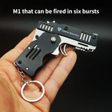 10PCS  Neue Hohe  Voll Metall Miniatur Modell Pistole Pistole Keychain Faltbare Anhänger  Geburtstag Geschenk Spielzeug Junge