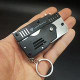 10PCS  Neue Hohe  Voll Metall Miniatur Modell Pistole Pistole Keychain Faltbare Anhänger  Geburtstag Geschenk Spielzeug Junge
