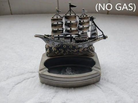 High Quality Creative Metal Lighter Ashtray Collection Ornaments Men's Gifts Smoking Accessories（NO GAS）