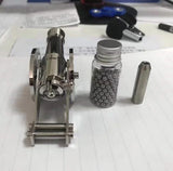 Miniature Napoleon Cannon Metal Naval Desktop Model Artillery Kit for Collection Projectile Can Be Fired Advanced toys（2 Size Stainless Steel ）