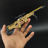Neue Art 8 Kontinuierliche Haar Khaki Legierung Gummiband AWM Miniatur Modell Spielzeug Weiche Kugel Boy lieblings