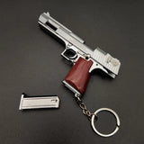 Neue 1:3  Hardcover Holz Griff Pistole  Miniatur Modell Keychain Voller Metall Shell Legierung Nicht Schießen Junge Geschenk