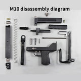 Neue M10 Maschinenpistole Pistole Miniatur Modell Keychain Voller Metall Shell Legierung Kann Nicht Schießen Geschenk