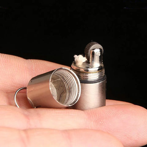 Key Chain Waterproof Camping Outdoor Survival Adventure Tools Kerosene Lighter Fishing Hiking Tools Mini Lighter