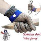 2025 Anti-cut Gloves Safety Cut Proof Stab Resistant Stainless Steel Wire Metal Mesh Kitchen Butcher Cut-Resistant Safety Gloves