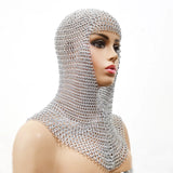 Personalized Head Chain Nightclub Party Body Chain Medieval Chainmail Mask Helmet Vintage Self Defense Anti-Cut Clothing