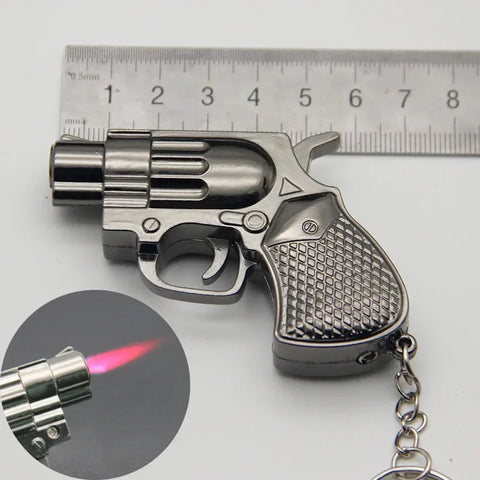 Metall Leichter Zigarette Set Geschenk Neue Seltsame Kleine Schlüsselbund Pistole Anhänger Feuerzeug Großhandel