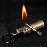 waterproof million matches multifunctional creative portable waist keychain retro kerosene lighter（No oil and no gas）