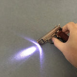 GUN Hot Metal Model with Lighting White Light Inflatable Windproof Lighter Model