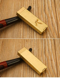 Personality and creativity retro pull open flame cigarette lighter pure copper kerosene lighter smoking accessories(No GAS)