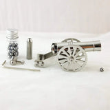 Miniature Napoleon Cannon Metal Naval Desktop Model Artillery Kit for Collection Projectile Can Be Fired Advanced toys（2 Size Stainless Steel ）
