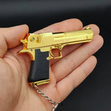 1:3 Gold Überzogene Desert Eagle Voll Metall Pistole Miniatur Modell Keychain Pistole Anhänger Erwachsene Kind Geschenk