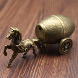 Creative Personality Gas Lighters Carriage Wine Barrel Golden Retro Nostalgic Ornaments Gift