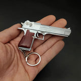 Neue 1:3  Hardcover Holz Griff Pistole  Miniatur Modell Keychain Voller Metall Shell Legierung Nicht Schießen Junge Geschenk