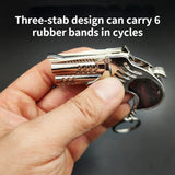 10PCS Neue Mini 6 Haar Legierung Gummiband PistoleModell Miniatur Dekoration Spielzeug Junge Lieblings Geburtstag geschenk Retro