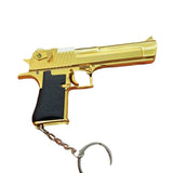 1:3 Gold Überzogene Desert Eagle Voll Metall Pistole Miniatur Modell Keychain Pistole Anhänger Erwachsene Kind Geschenk