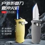 【-6】Lighters Smoking accessories Fire Metal Jet Gas Cigar Cigarette Powerful Jet Flame Torch Lighte Pipe Lighter for Man Gift（NOGAS）.