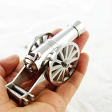 Miniature Napoleon Cannon Metal Naval Desktop Model Artillery Kit for Collection Projectile Can Be Fired Advanced toys（2 Size Stainless Steel ）