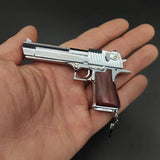 Neue 1:3  Hardcover Holz Griff Pistole  Miniatur Modell Keychain Voller Metall Shell Legierung Nicht Schießen Junge Geschenk