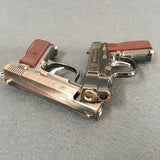 GUN Hot Metal Model with Lighting White Light Inflatable Windproof Lighter Model