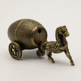 Creative Personality Gas Lighters Carriage Wine Barrel Golden Retro Nostalgic Ornaments Gift