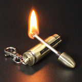 Outdoor portable waterproof kerosene flint for a lifetime multifunctional match lighter key pendant kitchen lighter （  NO GAS ）