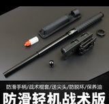 Mechanical Swing Stick Three-section Telescopic Stick Light Machine Heavy Machine Swing Stick Portable Defense Vehicle Self-Defense Legal Weapons