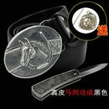 2026 Unique non-mainstream trendy brand animal belt self-defense knife, multifunctional leather belt knife | POPOTR™