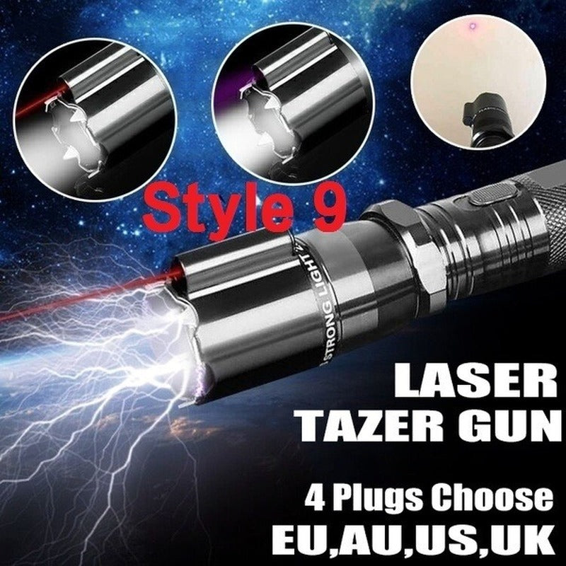 50 style High Voltage Tactical Flashlight Stun Gun for sale Volts Self-defense Weapons Survival Camp | POPOTR™