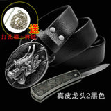 2026 Unique non-mainstream trendy brand animal belt self-defense knife, multifunctional leather belt knife | POPOTR™