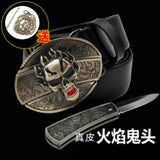 2026 Unique non-mainstream trendy brand animal belt self-defense knife, multifunctional leather belt knife | POPOTR™