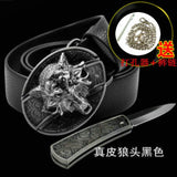 2026 Unique non-mainstream trendy brand animal belt self-defense knife, multifunctional leather belt knife | POPOTR™